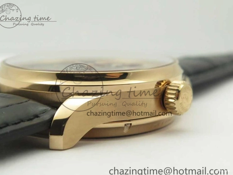 MIROTIME 1220 Portuguese Tourbillon IW5046 RG ZF Best Edition Gray Dial on Black Leather Strap SmoothTexture 7142